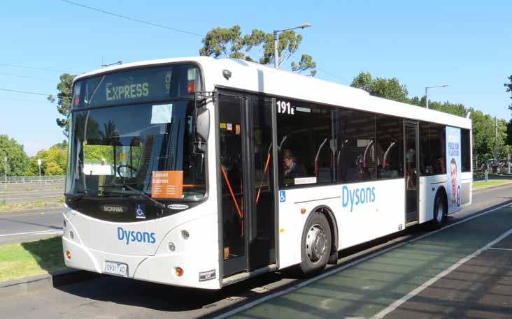 Dysons Scania L94UB Volgren CR227L 191